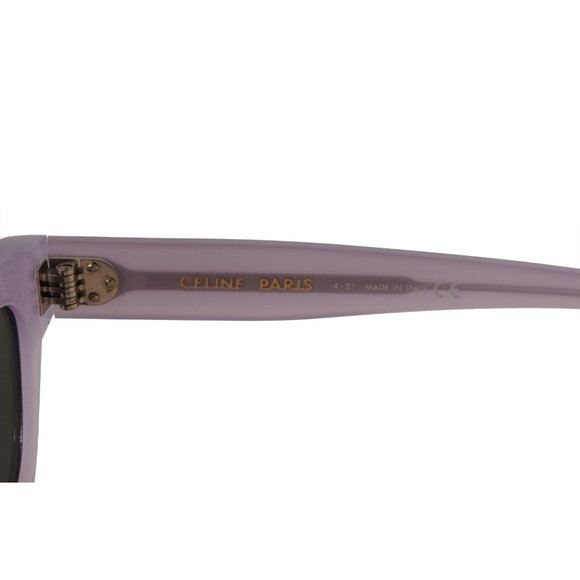 Celine Mens CL401921 Sunglasses Purple Translucent Acetate Square Round Shades - Picture 7 of 12